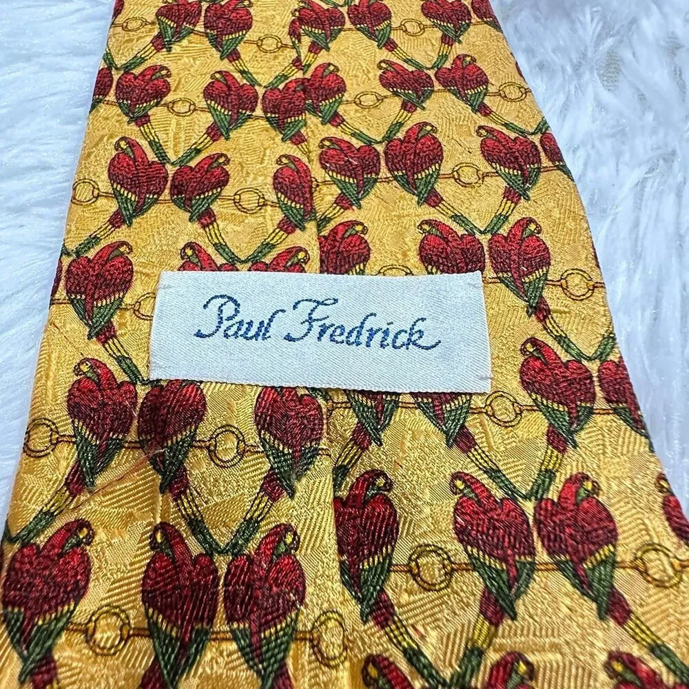 PAUL FREDRICK Mens Neck Tie Italian Silk